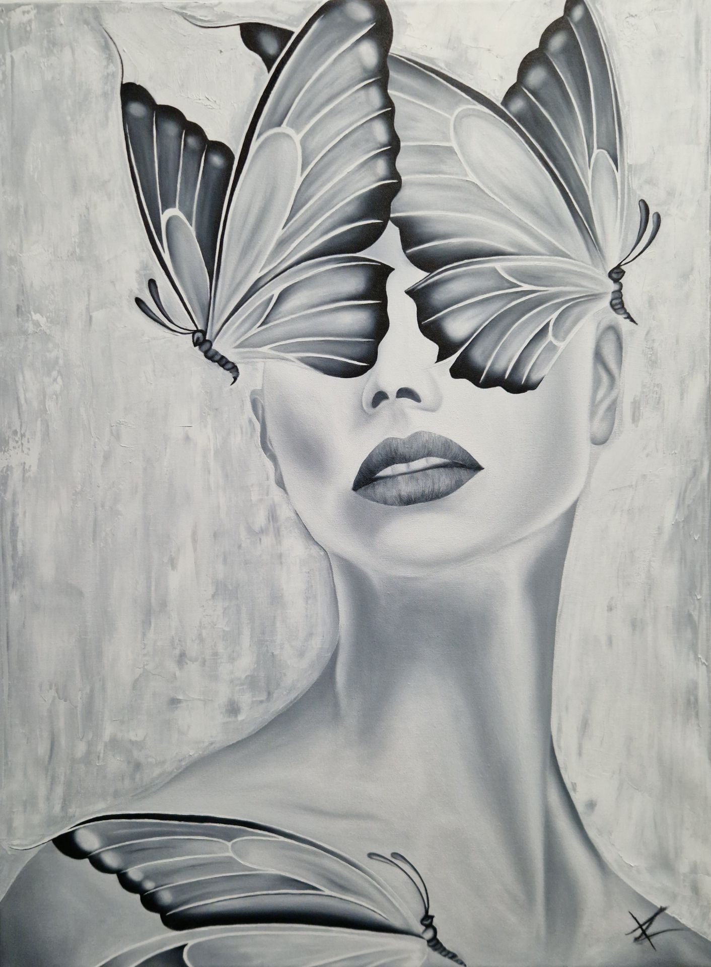 Lady With Butterflies